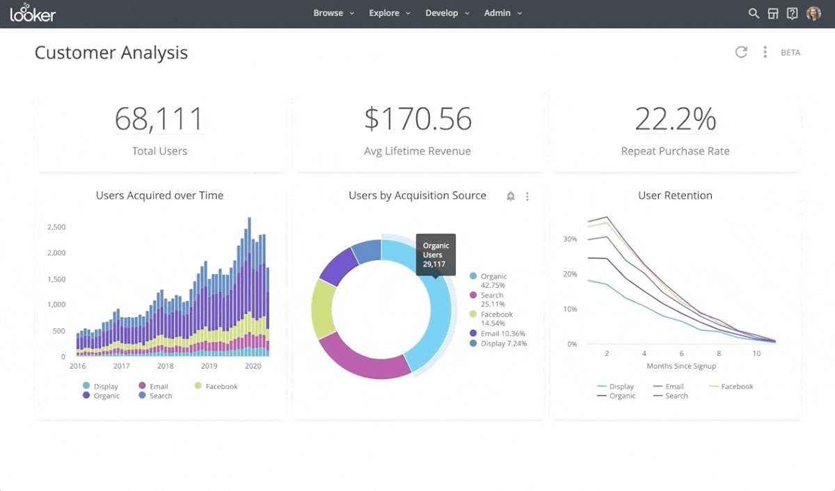 Looker UI Reports